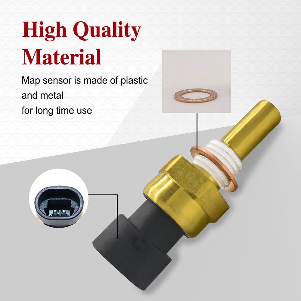 Engine Coolant Temperature Sensor, Compatible with Chevy Cavalier Cobalt Equinox Express Silverado 1500 2500 HD 3500 GMC Sierra