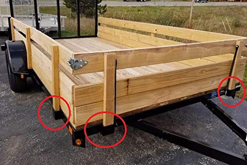 Heavy Duty Weld On 2X4 Steel Stake Pockets For Trailer & Truck (6)