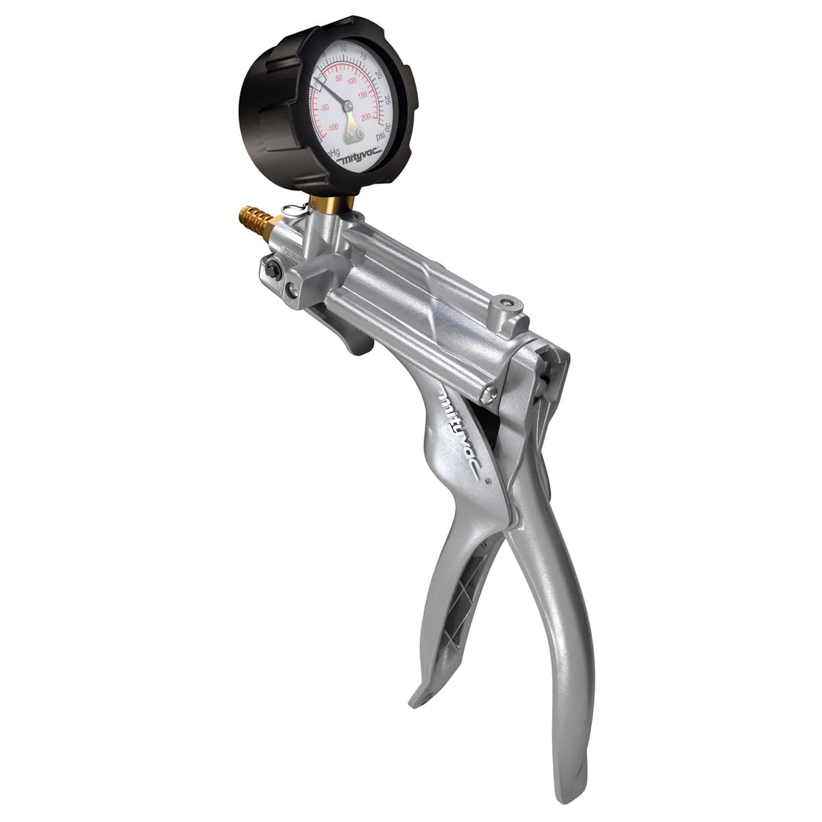 Mityvac Mv8510 Silverline Elite Automotive Brake/Clutch Bleeding  Diesel Fuel Priming And Vacuum/Pressure Testing Hand Pump  Ergonomic Design  Zinc-Aluminum Die Cast  Dual Converter  2 Compound Gauge -Like New
