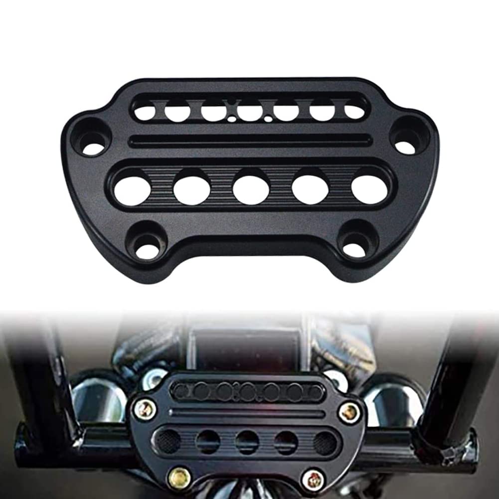 WOWTK Motorcycle Indicator Light Handlebar Top Riser Clamps Aluminum Fits for Harley Sportster XL 883 Dyna Fat Bob 1995-2020 Low