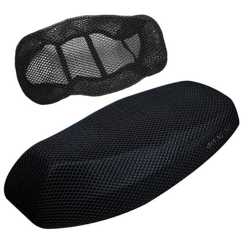 Lakshmina Enterprises 3D Net Cushion Seat Cover Bike Seat Cover Two Wheeler Seat Cover Breathable Mesh Black Motorcycle Seat Cov