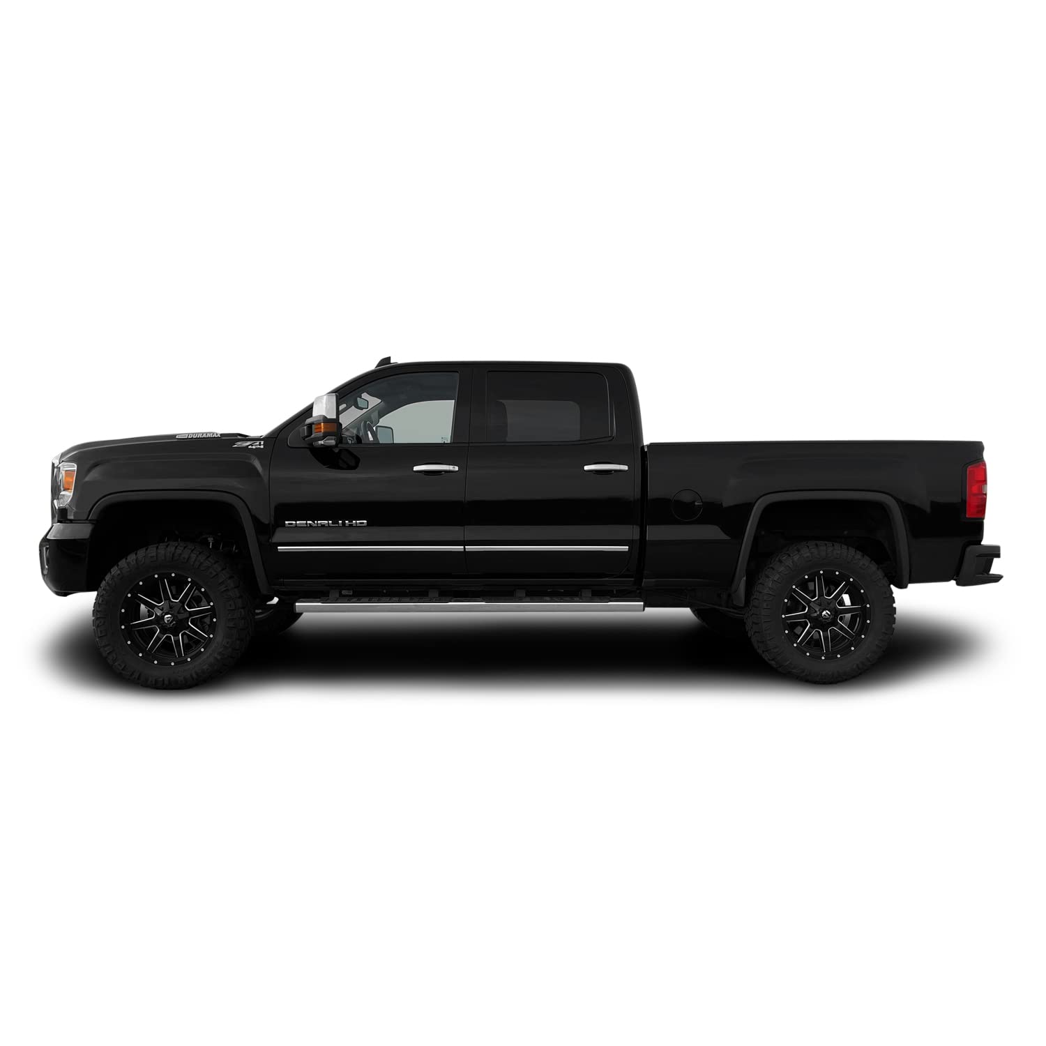SlickMod Chrome Delete Blackout Vinyl Overlay for 2014-2019 GMC Sierra Window Trim, Gloss Black, 1. Window Trim