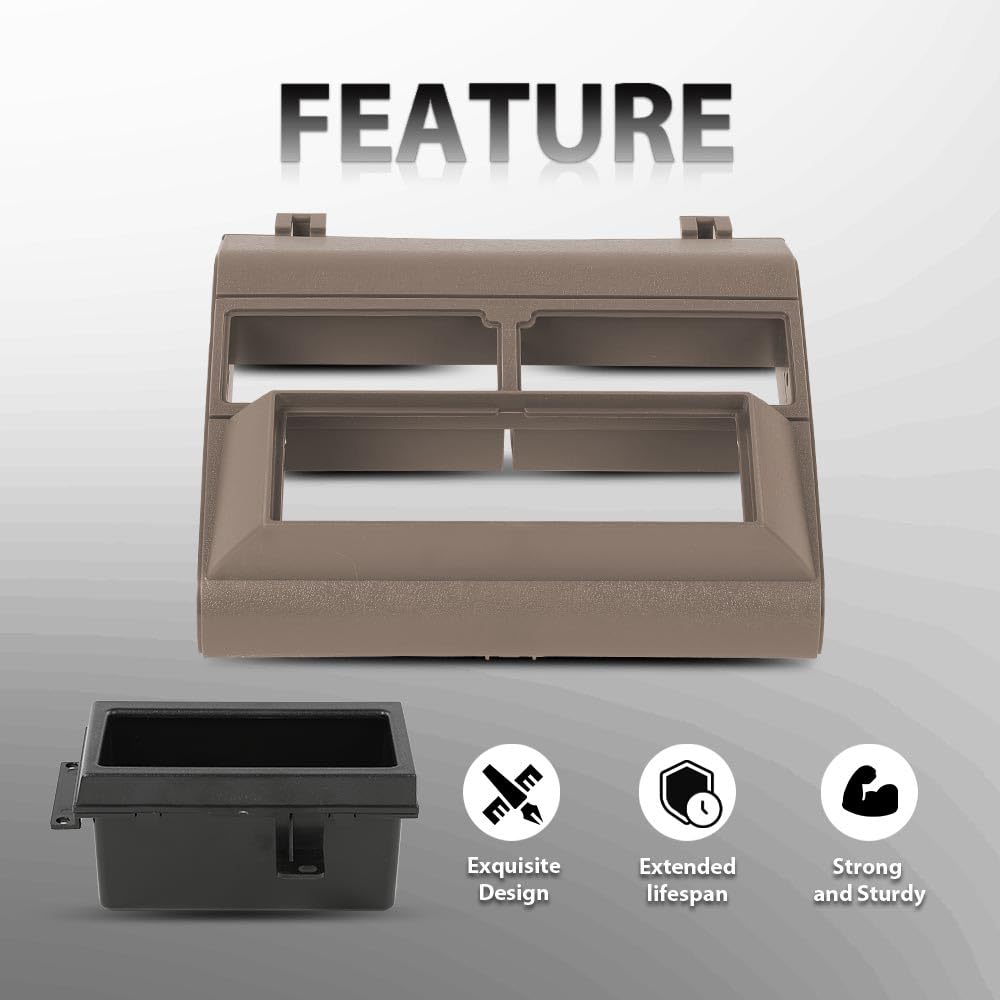 G-Plus Single Din Radio Stereo Dash Kit Beige W/Storage Pocket Compatible With 1992-1994 Chevy Crew Cab Dually/Fits 1992-1994 Ch
