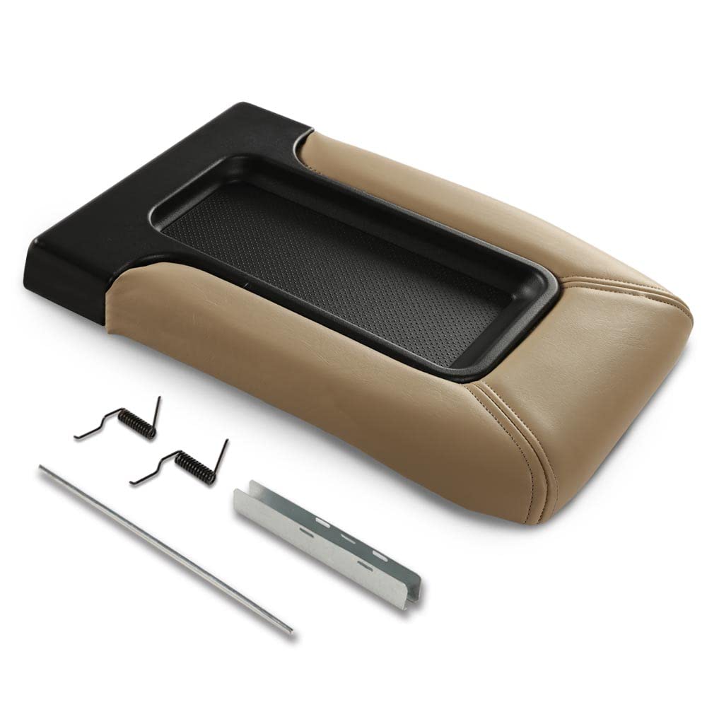 PIT66 Center Console Armrest Kit, Compatible with 99-07 Silverado Avalanche Suburban Tahoe Sierra Yukon Beige CCLK-CHGM-001-LGY,