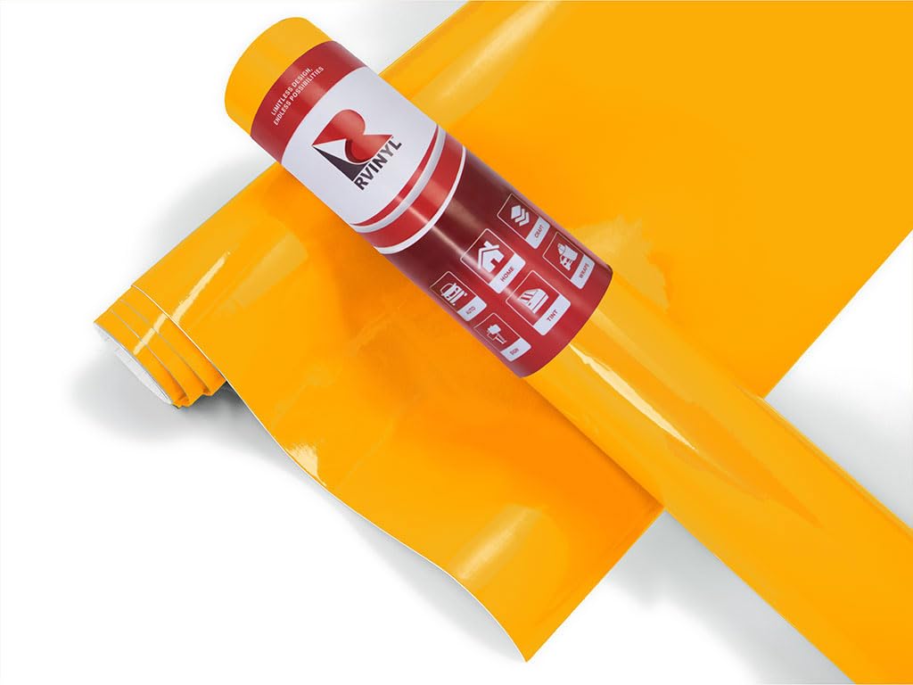 3M 2080 G25 Gloss Sunflower Yellow (5Ft X 15Ft) Vinyl Wrap Film Sheet With Air-Release For Cars, Trucks & More (75Sq Ft Roll)