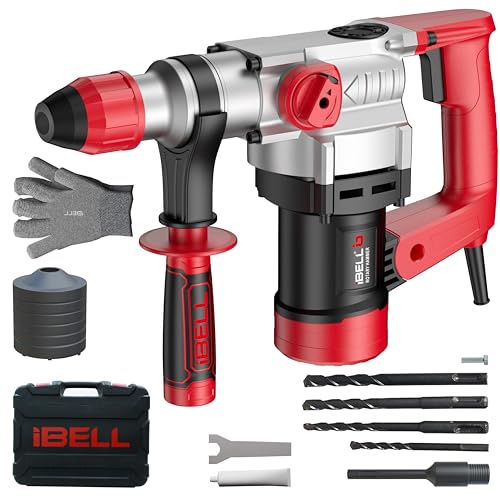 Ibell Rotary Hammer Core Drill Rh28101, 1000W, Copper Armature,750Rpm, Sds Plus Chuck 26Mm, Impact Energy 5J, Impact Rate 4000/