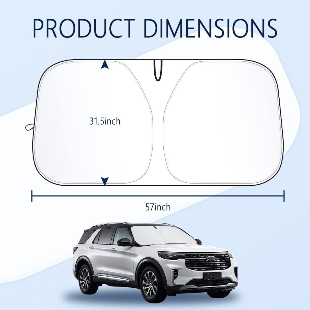 240T Thickened Automotive Glass Sunshade And Comes With Storage Bag,Keep Car Interior Cool,Universal Windshield Sun Shade Fit Fo