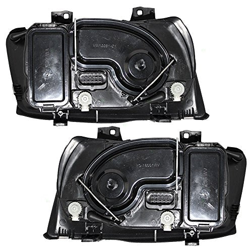 Brock Replacement Driver And Passenger Side Halogen Combination Headlight Assemblies Compatible With 2002-2005 A4 Generation 4 F