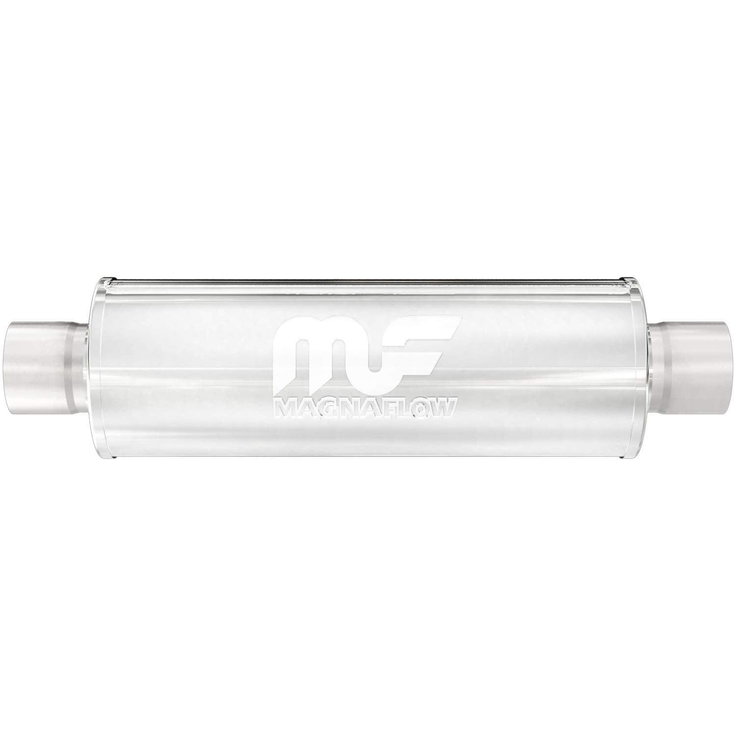 Magnaflow 4In Round Center/Center Performance Muffler Exhaust 10425 - Straight-Through, 2.25In Inlet/Outlet Diameter, 18In Body 