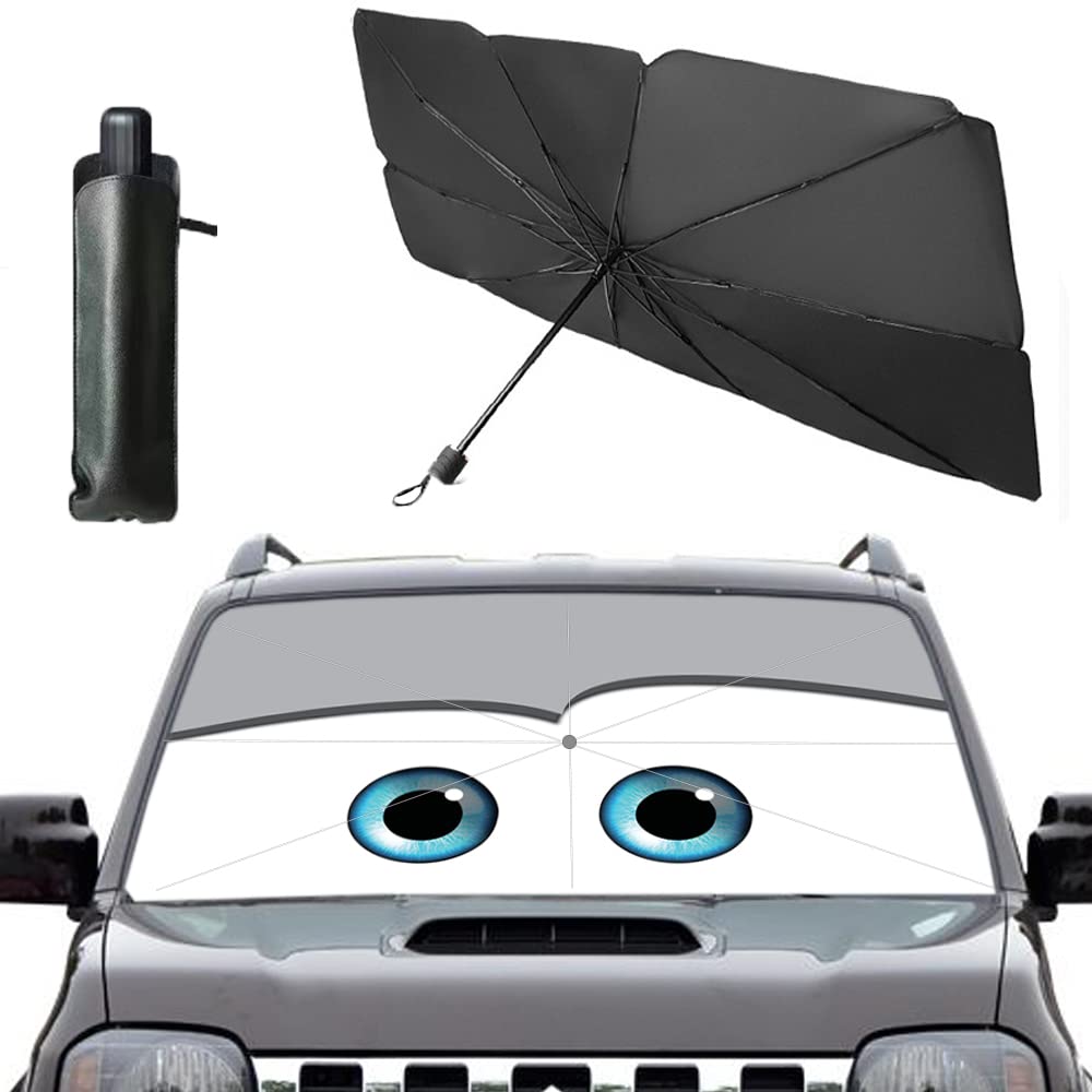 Coricha Windshield Sunshade Umbrella Brella Shade For Car Sun Shade Cover 31 * 57' As Seen On Tv Uv Block Front Window Heat Insulation Protection (Grey)