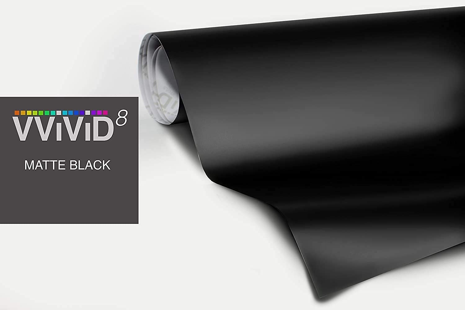 Matte Black Vinyl Wrap Roll With Vvivid Xpo Air Release Technology (5.5Ft X 5Ft)