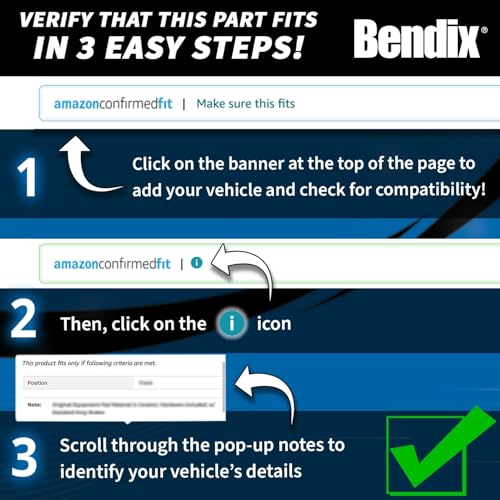 Bendix Premium Sbc2432 Ceramic Rear Brake Pads For Audi A3 2023-2022, A3 Quattro 2023-2022