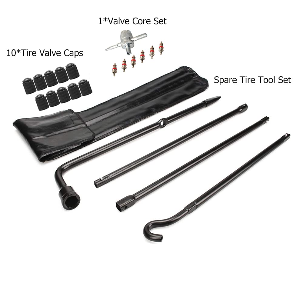 Dr.Roc Spare Tire Tool Kit for Ford F150 2004-2019 & Lincoln Mark LT 2006-2014, Black, Model FBA_DRS581