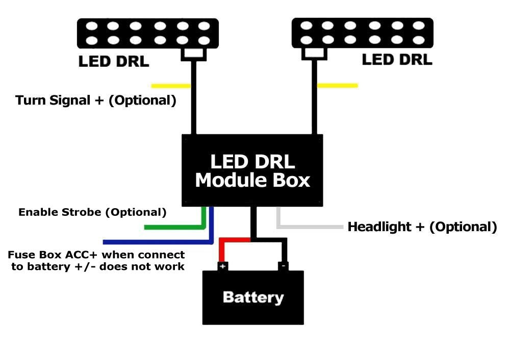 iJDMTOY Universal LED Daytime Running Light Automatic ON/OFF Controller Module Relay for Repair and Custom Retrofit