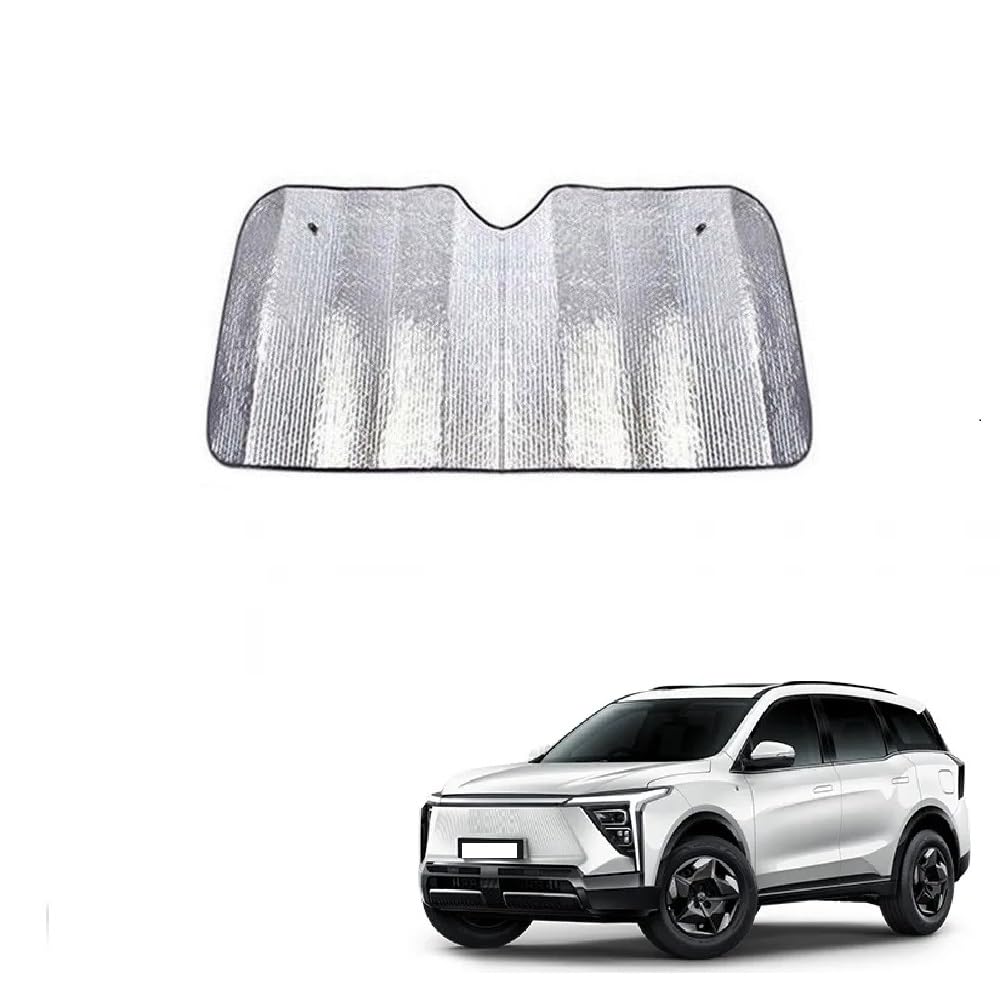 Car Windshield Silver Parking Foldable Sunshade for Heat Protection Useful on Front and Rear Windshield Glass Suitable for XEV 9