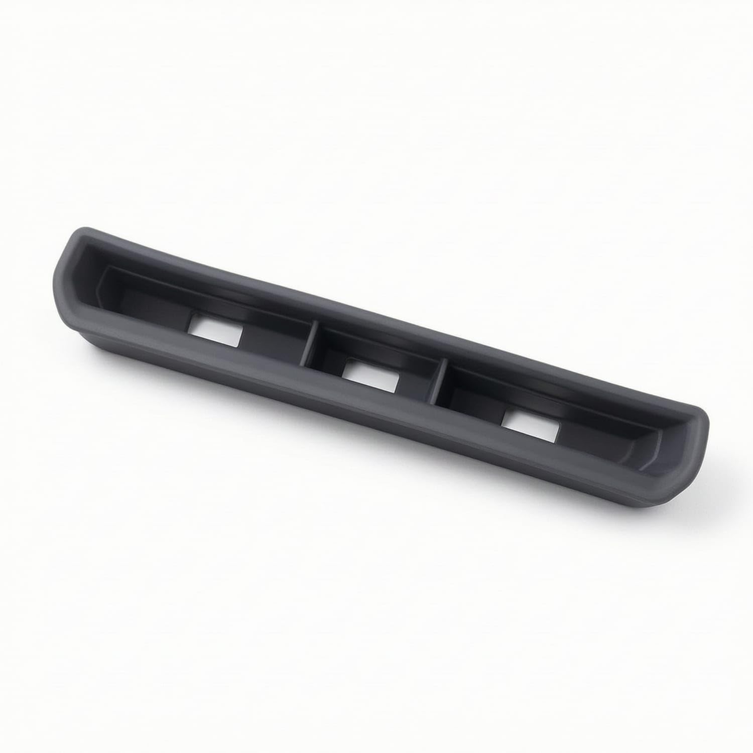 TRENDIVIBE Divided Silicone Storage Insert AntiSlip inVehicle Storage Tray with Compartments Slimline Car Console Organizer Mo