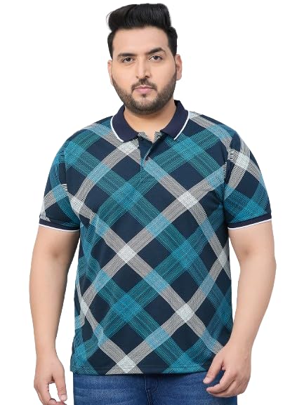 Austivo Men Half Sleeve Printed Polo TShirt4671A_4Xl Multicolour