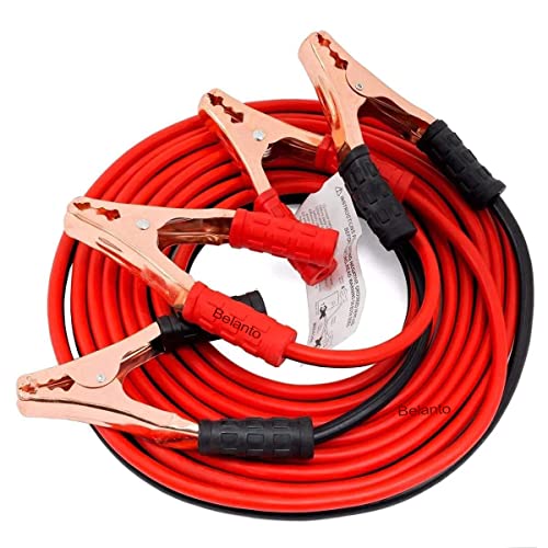 Belanto Car Heavy Duty Auto Jumper Cable Battery Booster Wire Clamp With Alligator Wire (7Ft, 500 Amp) Emergency Car Battery Cha