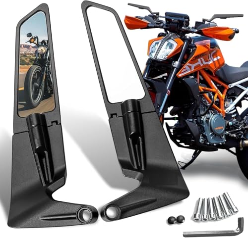 Sgtb Heavy Universal Motorcycle Rear View Mirror Set Adjustable Rotating For All Bikes Handle Bar Nut Fitting Only 8Mm 10Mm Fitt