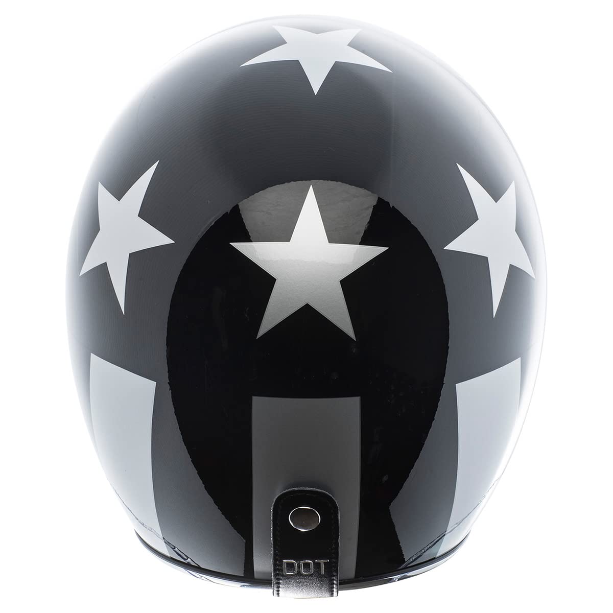 Torc Unisex-Adult Open-Face Style T-50 3/4 Retro Motorcycle Helmet With Graphic (Gloss Black Captain, Xx-Large)