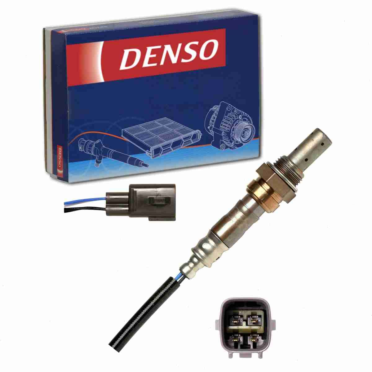 Denso 234-9021 Upstream Heated Oxygen Sensor With 4-Wire Plug And 14.17 Harness