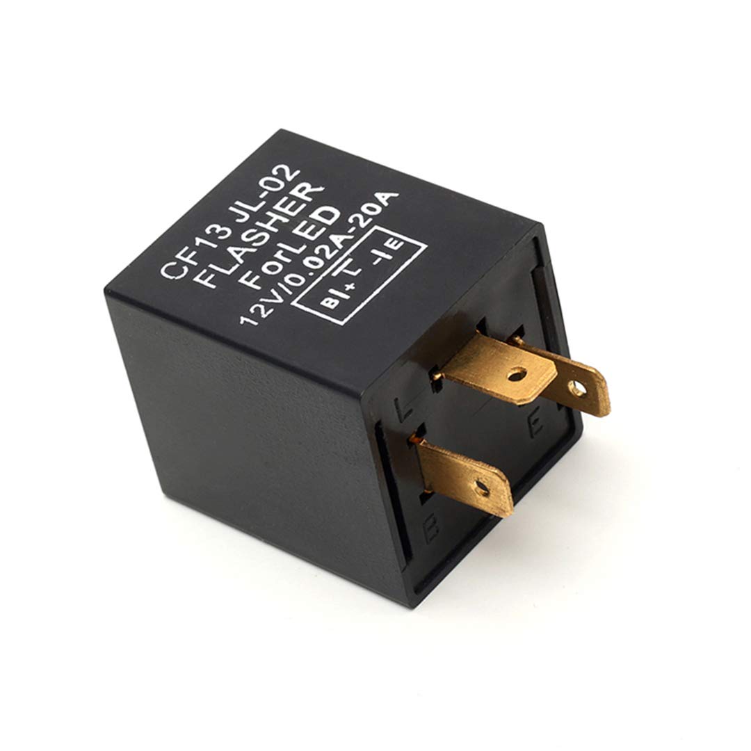 3 Pins Flasher Relay, 3 Pin Turn Signals Flasher Relay, Fits Led Electronic Flasher Relay, For 00-21 Aotomotive Motors Turn Signal & Hazard Warning, Perfect Replacement, 12V