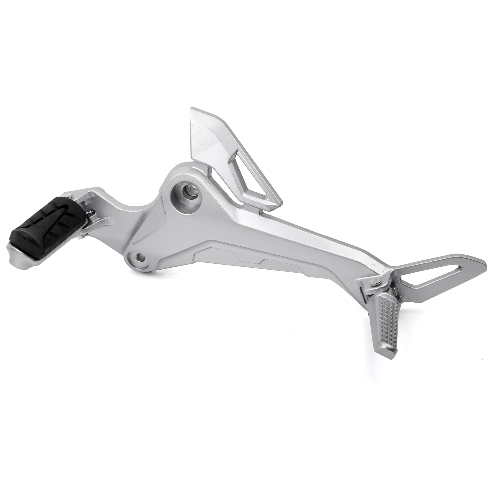 Minho Motorcycle Footpegs Pedal Assembly for Honda Grom MSX125 SF 2016-2020 - Silver Left, Metal Construction
