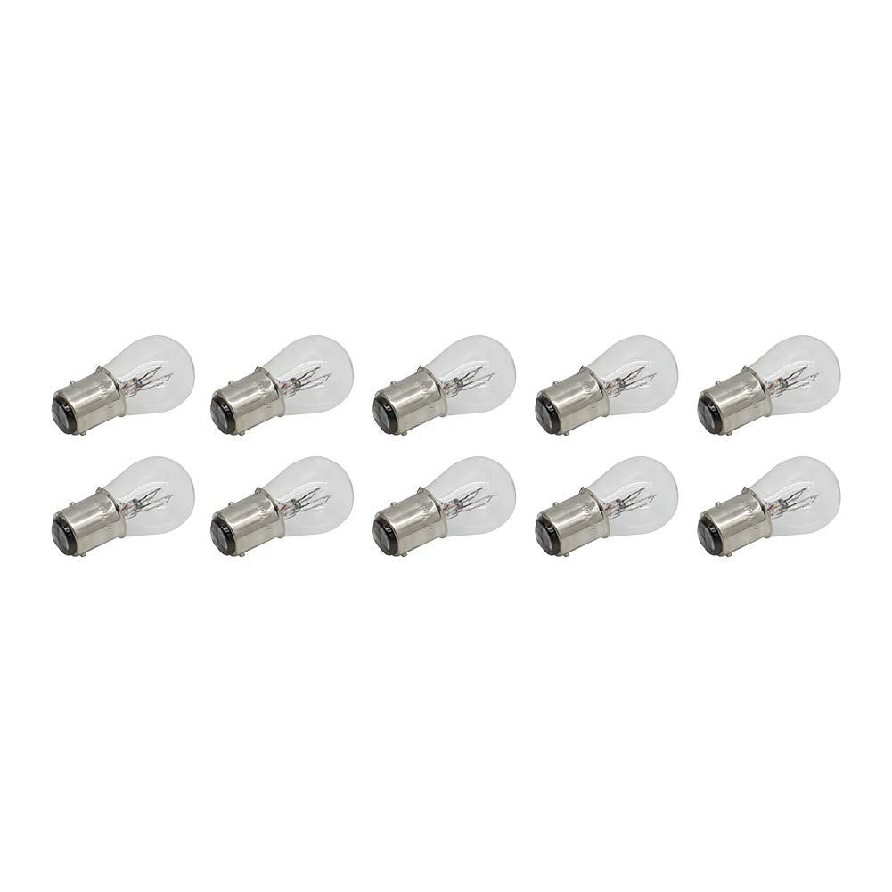 Motoparty 6V 21/5W Tail Brake Light Bulb, Rear Indicator For Kawasaki Suzuki Honda Yamaha Motorcycle Scooter 10Pcs