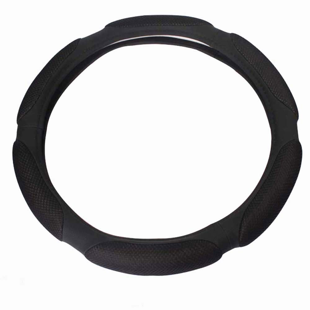 Jonscart Steering Wheel Cover - Odorless Fabric, Cooler in Summer, Warmer in Winter, Black, Model Car 012