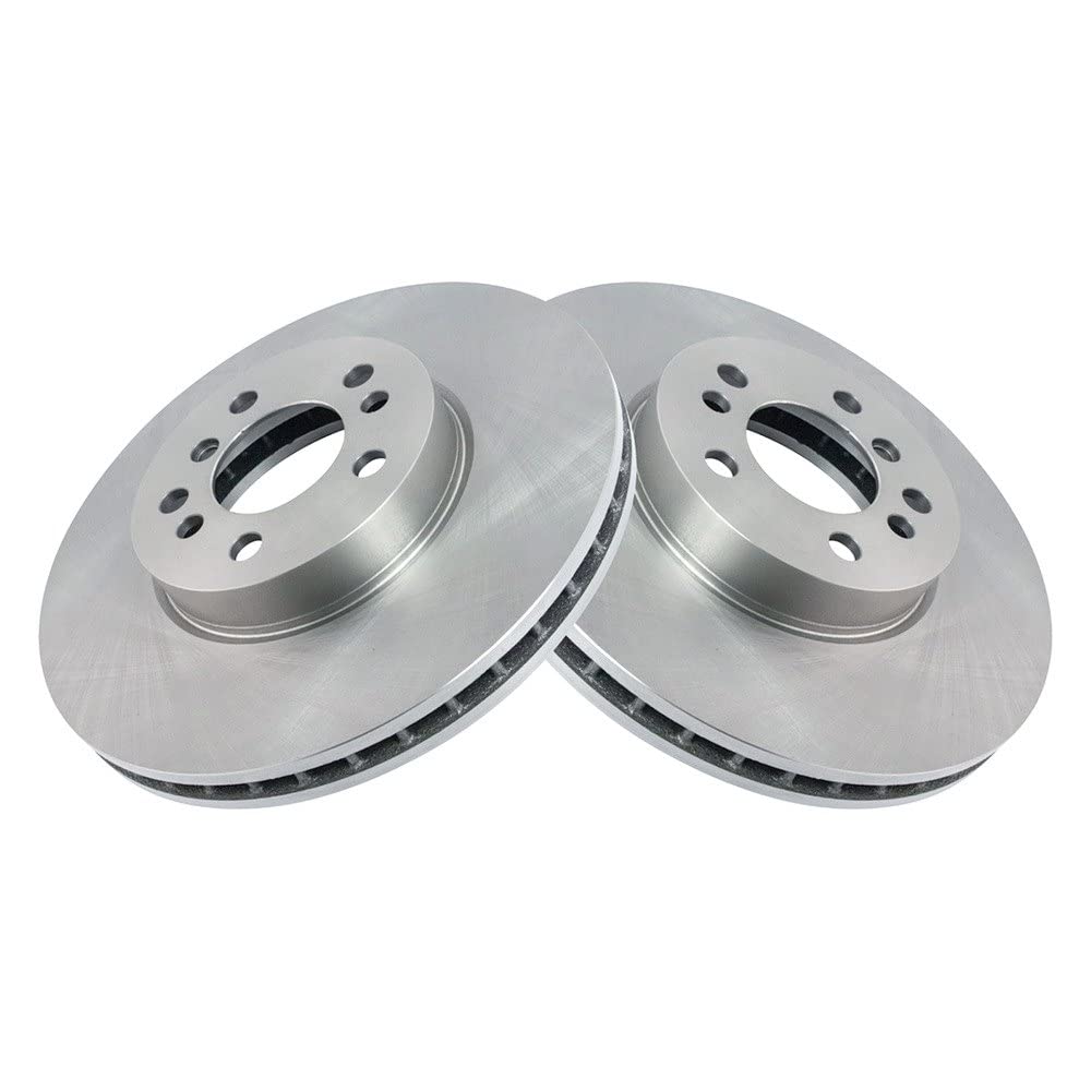 Trq Front Brake Rotors Set Vented Compatible With 2000-2006 Bmw X5