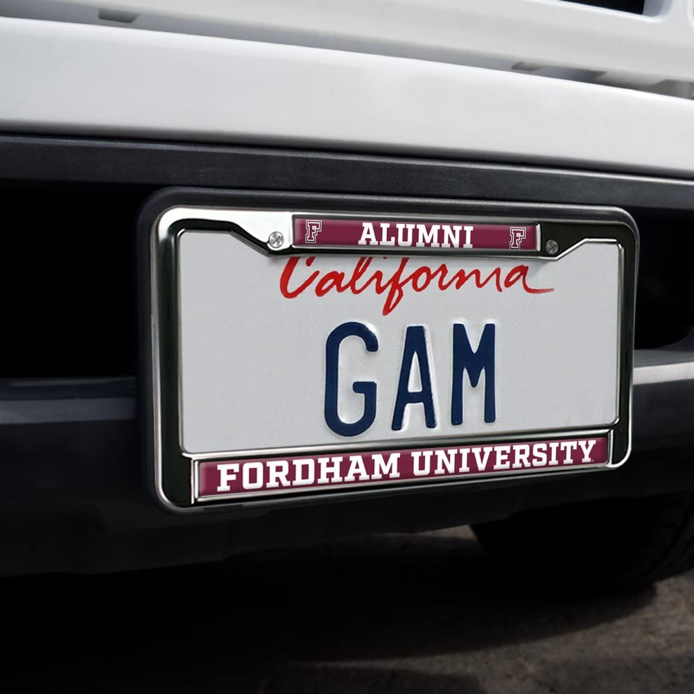 GRAPHICS & MORE Fordham University Alumni Metal License Plate Frame - Full Size, Standard, One Size, Fordham University Color