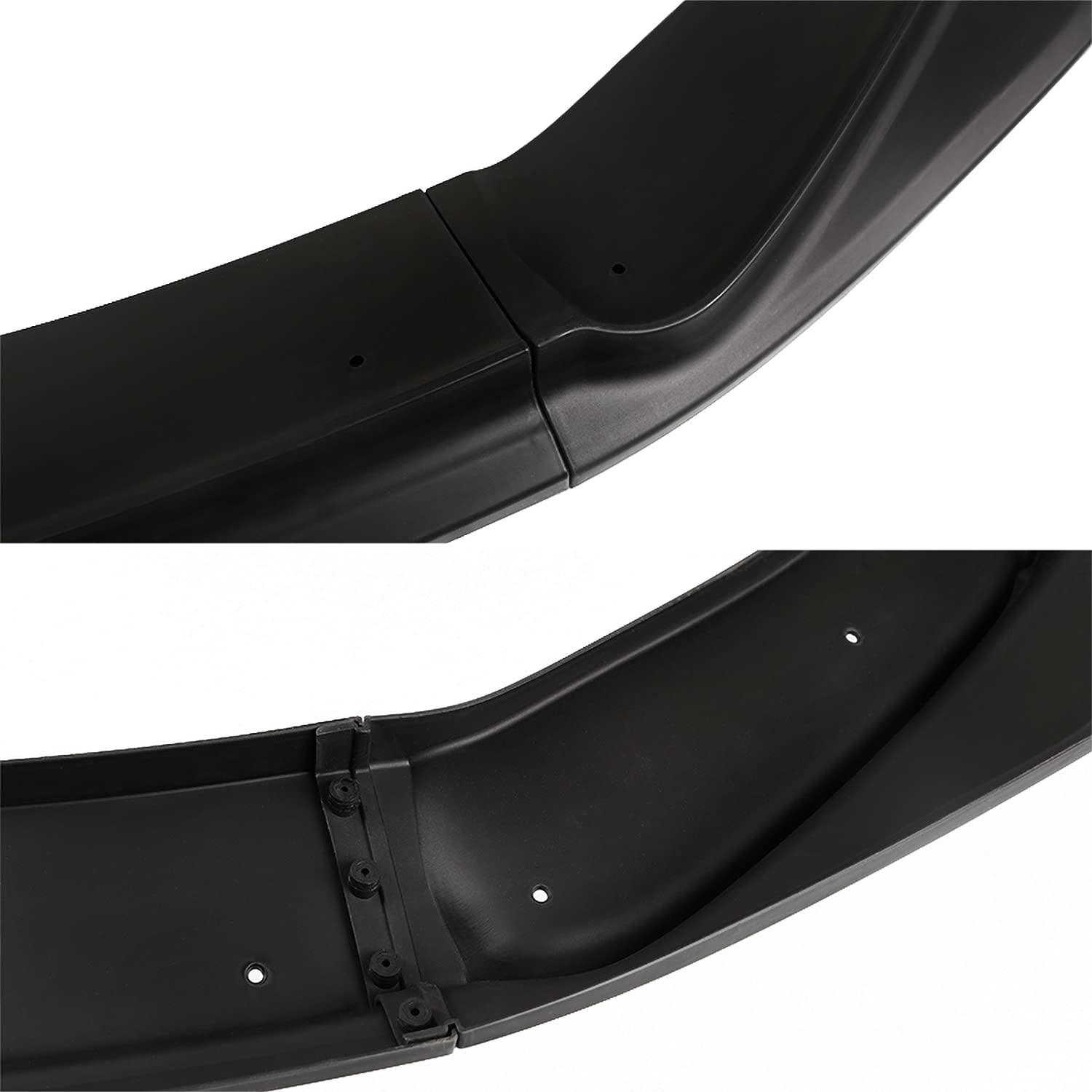 Spec-D Tuning Black Front Bumper Lip Spoiler Splitter Body Kit 3Pc Compatible With Honda Fit 2014-2017