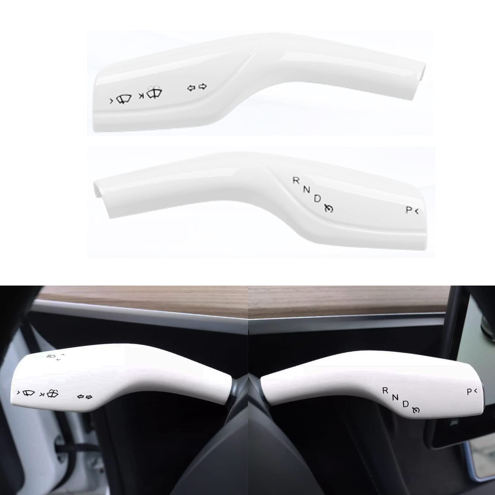 yhcdsea Steering Lever Cover for Tesla Model 3 Model Y, Gear Shift Cover Accessories Gear Lever Decorative Cover for Model 3/Y (