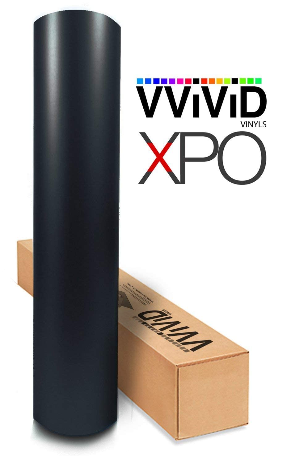 Vvivid Matte Black Vinyl Wrap Adhesive Film Air Release Decal Sheet (2Ft X 2.5Ft 4-Roll Pack)