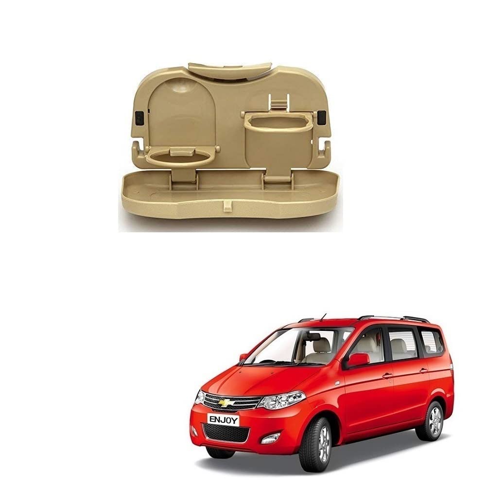 Stylish Foldable Compact Car Back Seat Tray for Food/ Drinks/ Cup/ Bottle Holder Universal Pack of 1 Suitable for Chevrolet Enjo