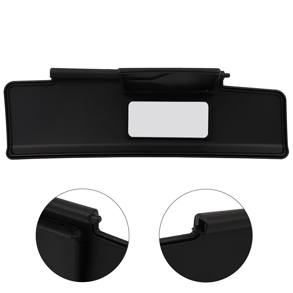 SCITOO Black Adjustable Sun Visor for Mazda MX-5 Miata 2006-2015, Medium Fabric Replacement without Sunroof/Lights