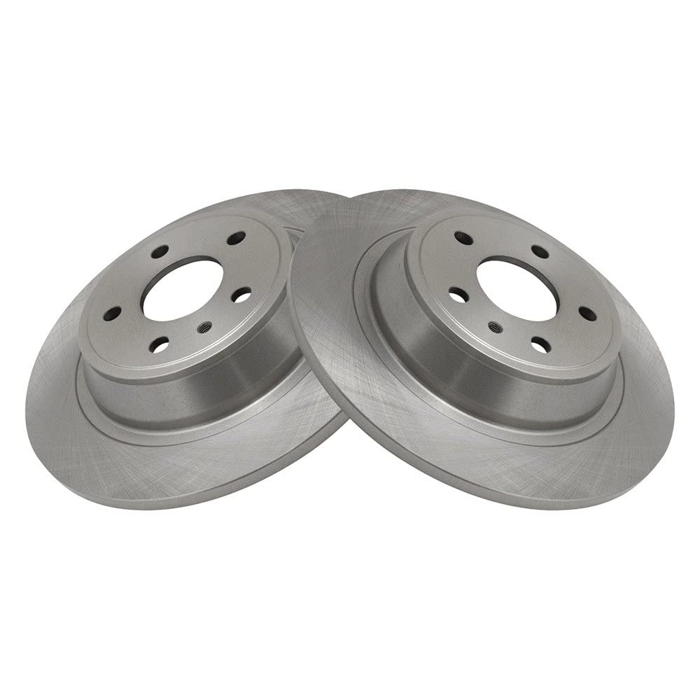 Trq Rear Brake Rotors Set Solid Compatible With 2013-2020 Ford Fusion 2013-2016 Lincoln Mkz