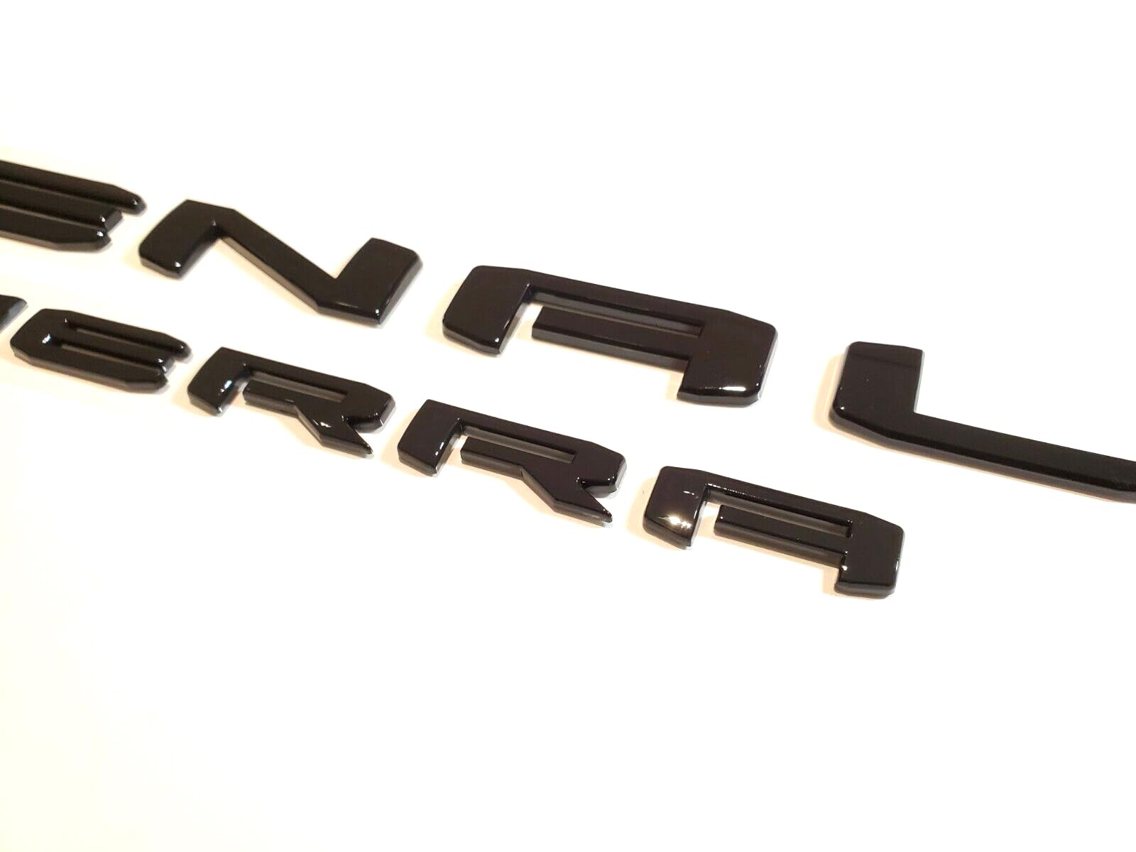 Yoaoo 2-Pack Denali Emblem Badge Replacement for Sierra 1500/2500/3500HD, Gloss Black, 3D Plastic Nameplate