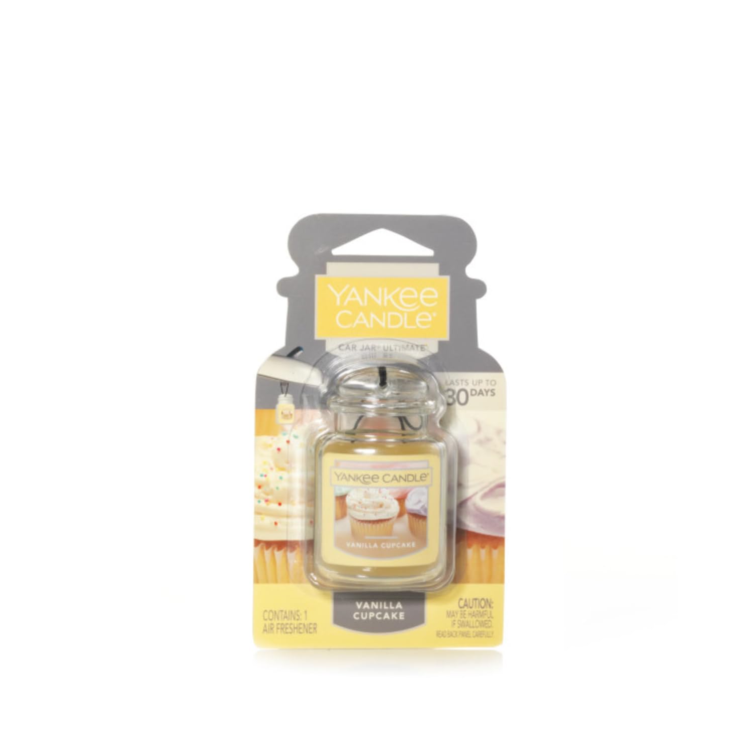 Yankee Candle Car Air Fresheners, Vanilla Cupcake, 3 Count, Neutralizes Odors for Up to 30 Days, Beige