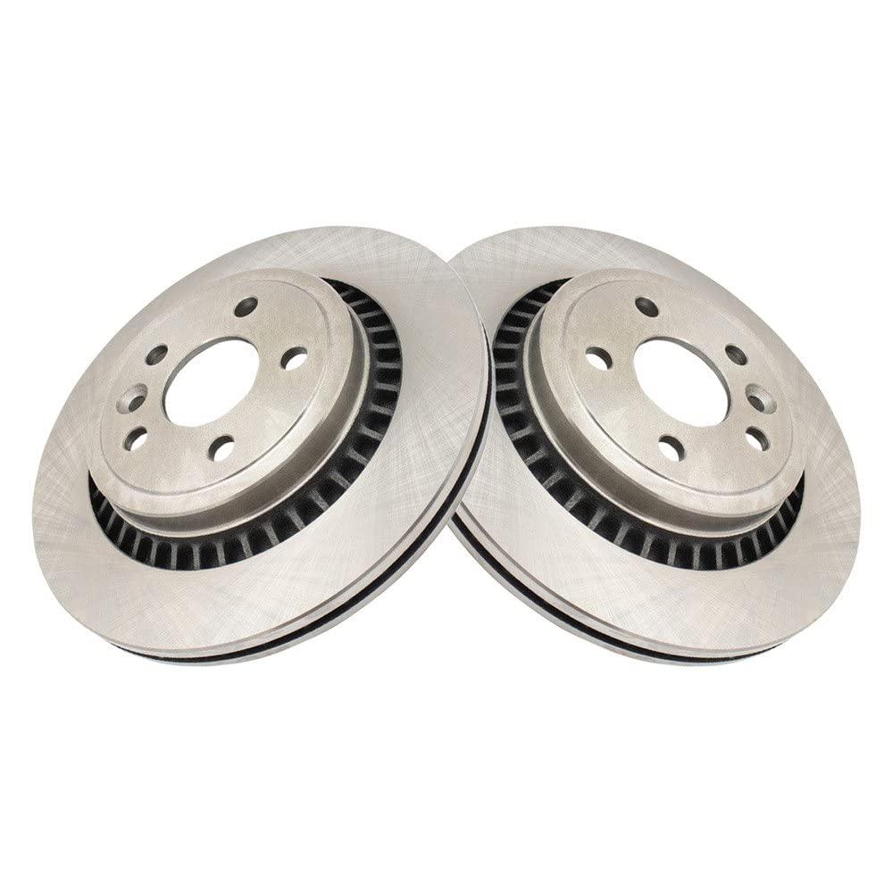 Trq Rear Brake Rotors Set Vented Compatible With 2010-2017 Volvo Xc60