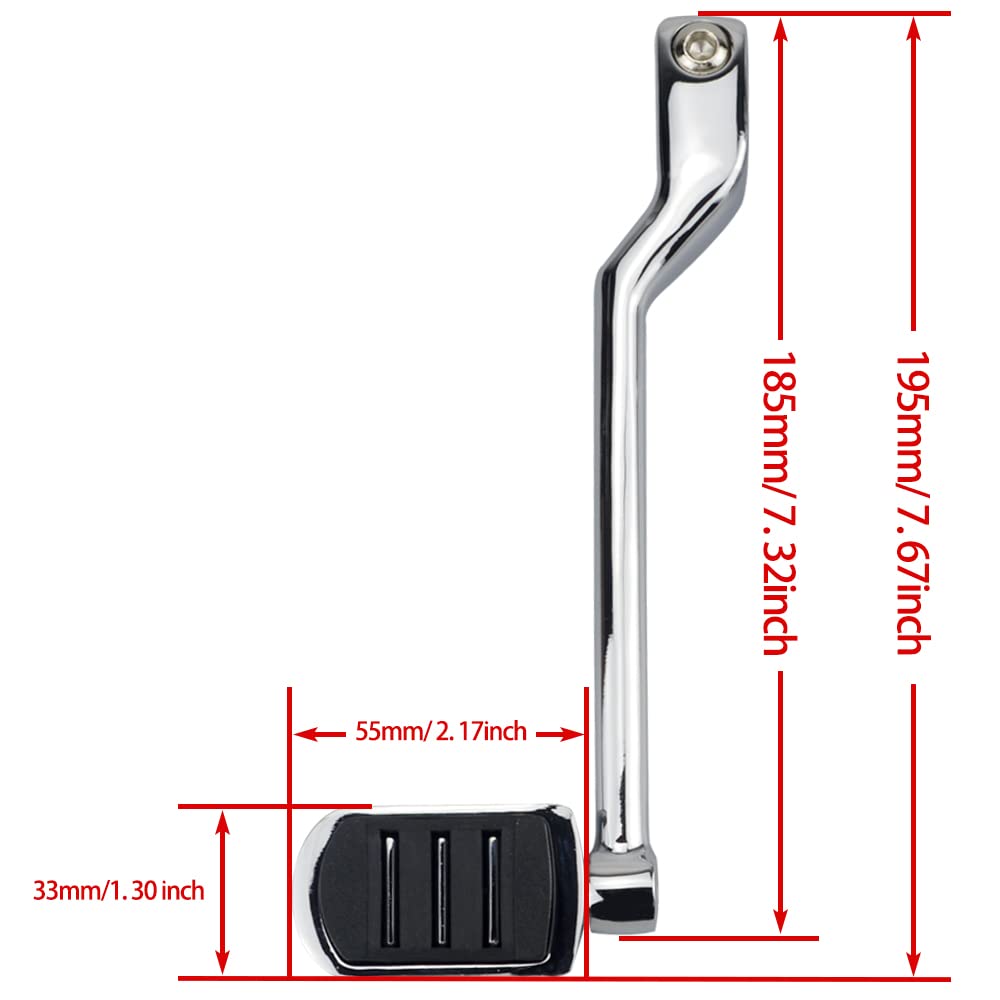 Wowtk Heel Shift Lever,Rear Shift Lever W/Shifter Peg For Harley 1986-2017 Fl Softail, 1988-2024 Touring Road Glide Electra Glid