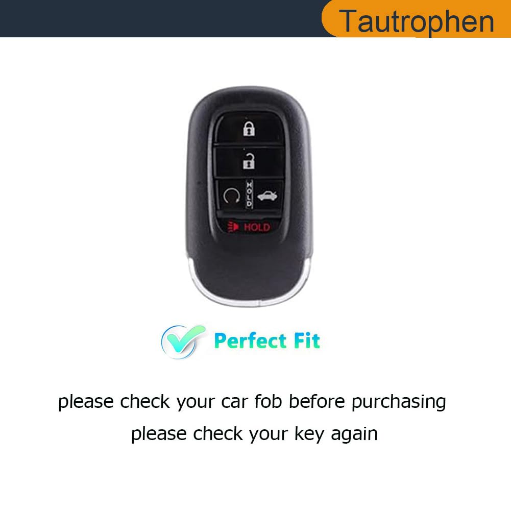Tautrophen Key Fob Cover Fit For Honda 2023 2024 Civic Accord Pilot Hrv Crv Odyssey Smart Key