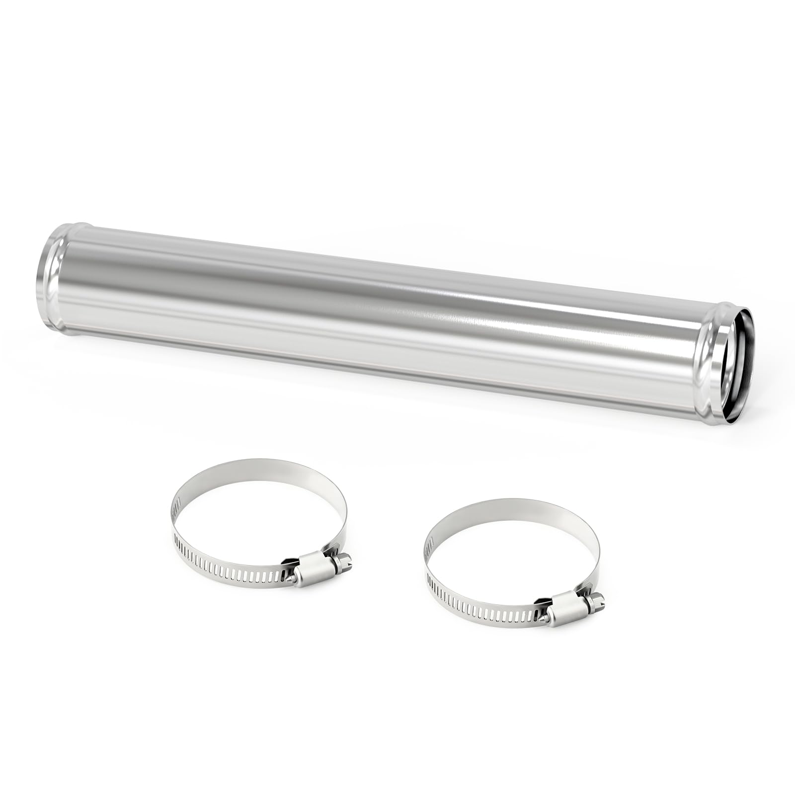Gasher 1Pcs 12''(300Mm) Aluminum Alloy Tube Aluminum Straight 2.75''Od With Bead Roll, Intercooler Pipe For Intake And Cooling S
