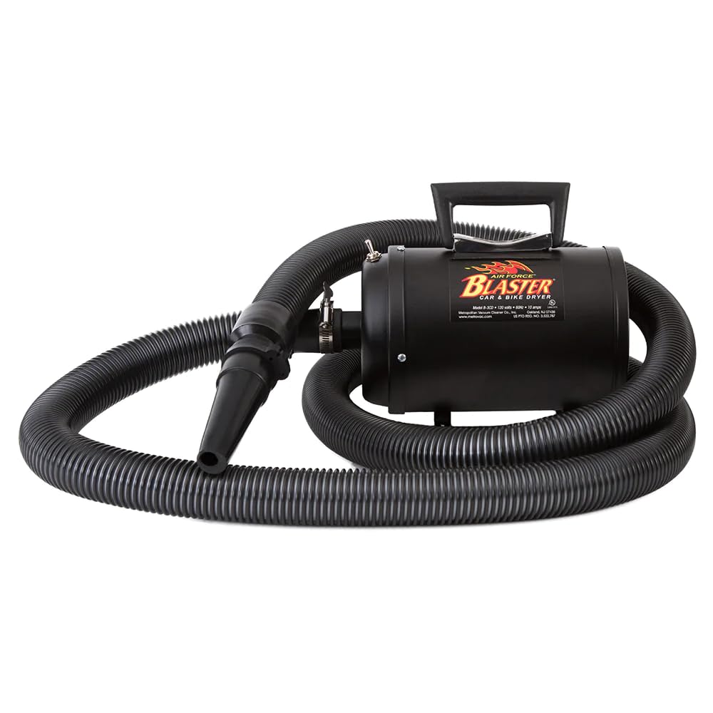 Metrovac B3-Cd Air Force Blaster, Lightweight Car & Motorcycle Vacuum Cleaner, Dryer W/ Accessories, Truck Air Duster, Car Clean