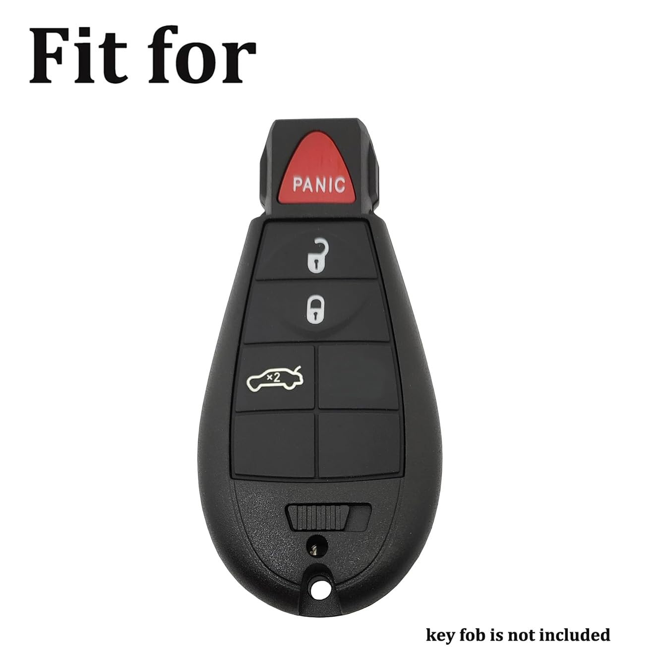 Arruweer Key Fob Cover for Jeep Soft TPU Key Fob Case Holder Protector Compatiable with 2008-2018 Dodge Ram Durango Challenger J