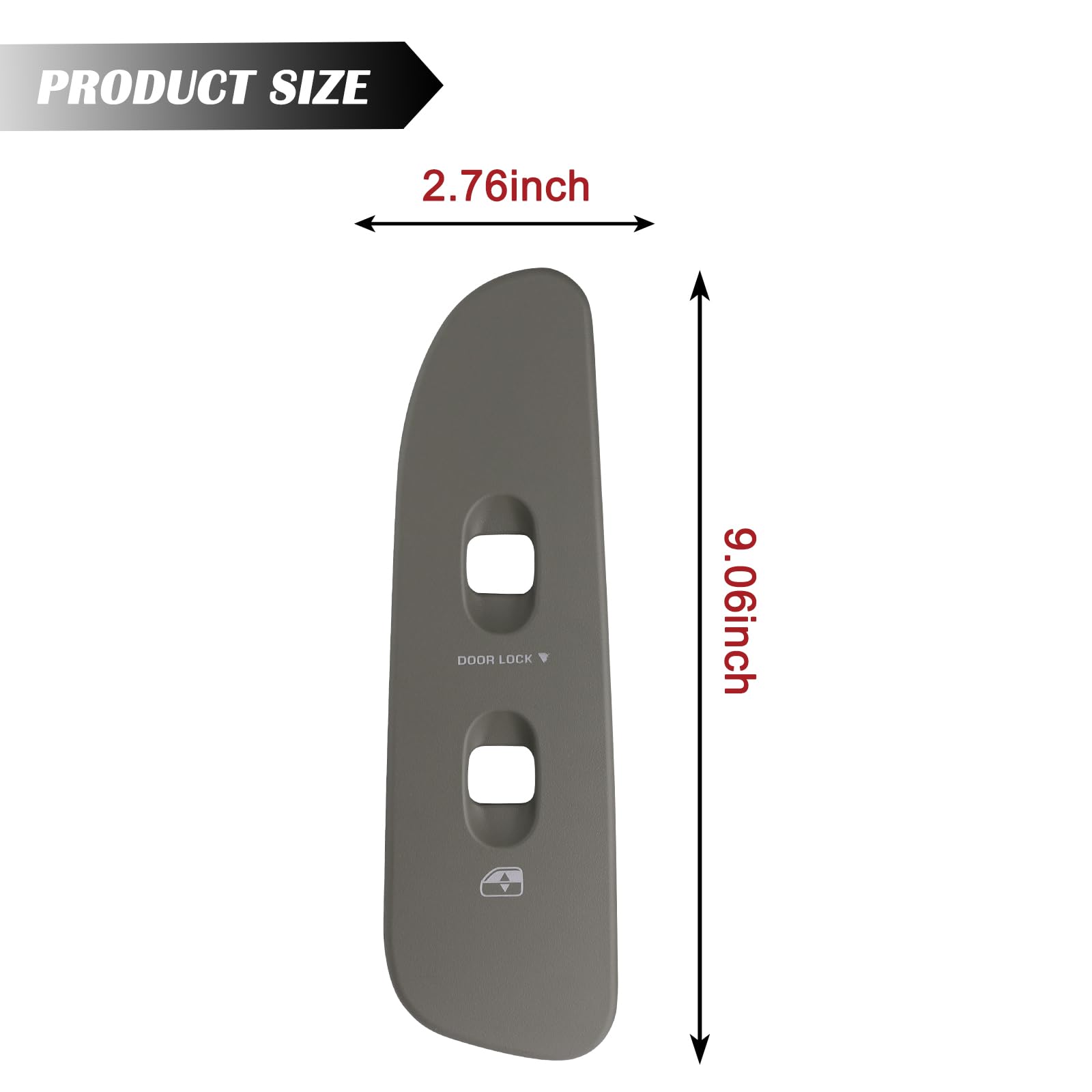 Taupe Power Window Switch Bezel Front Passenger Side | for 2002-2009 Dodge Ram 1500 2500 3500 Interior Accessories Door Window P