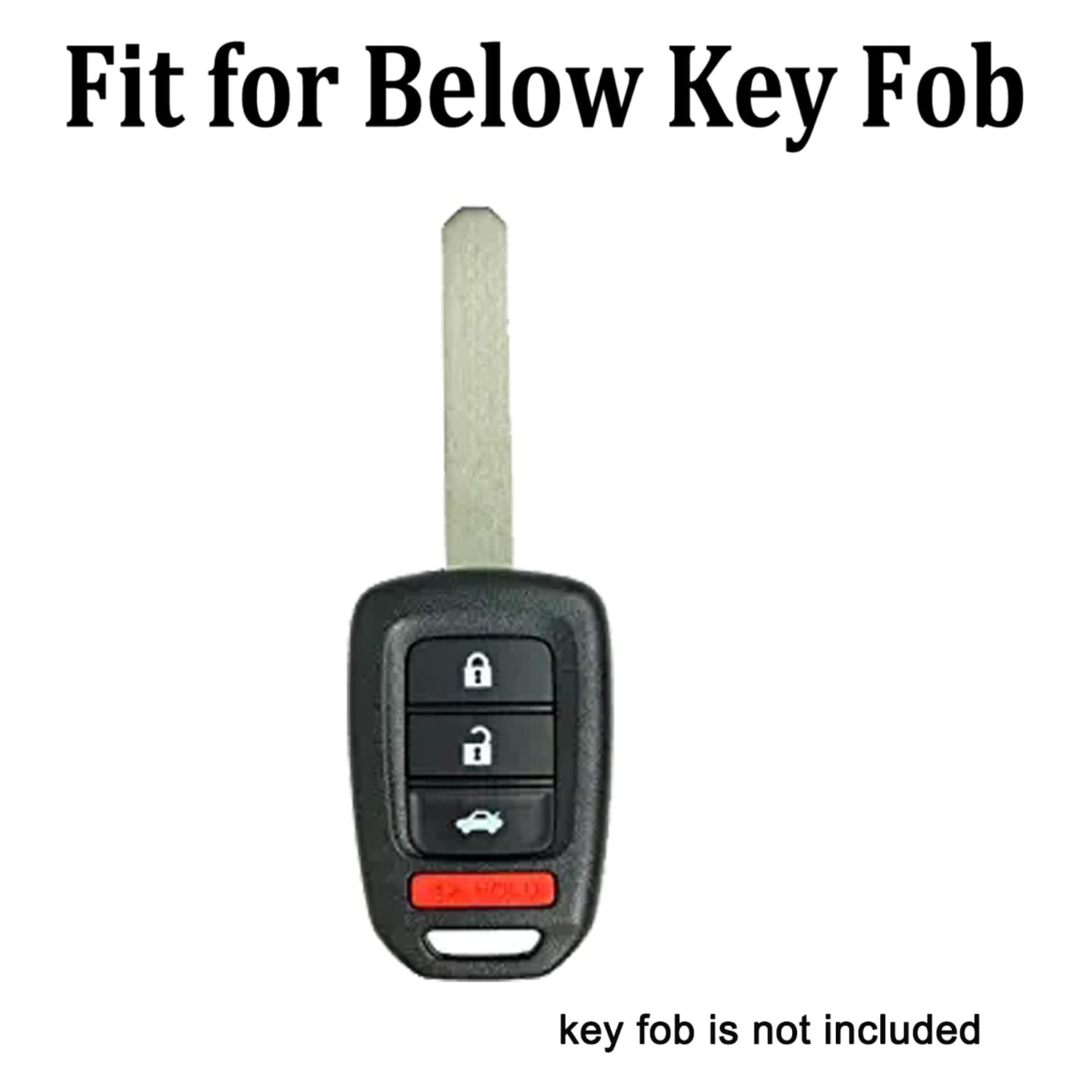Arruweer Key Fob Cover For Honda Soft Tpu Key Fob Case Holder Protector Compatiable With Honda Accord Civic Cr-V Hr-V Accessorie