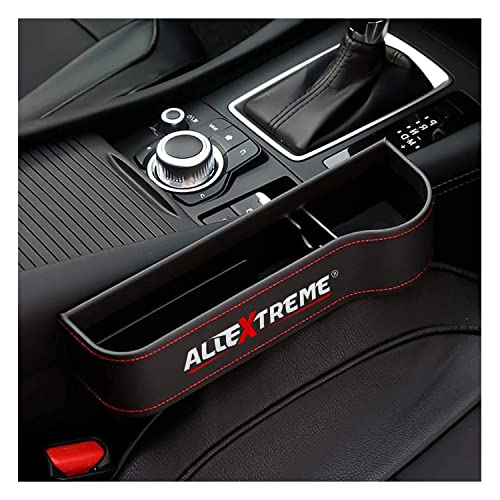 Allextreme Exso02 Car Seat Gap Filler Leather Pu Car Console Side Storage Organizer Seat Pockets Catch Caddy/Card Mobile Holder