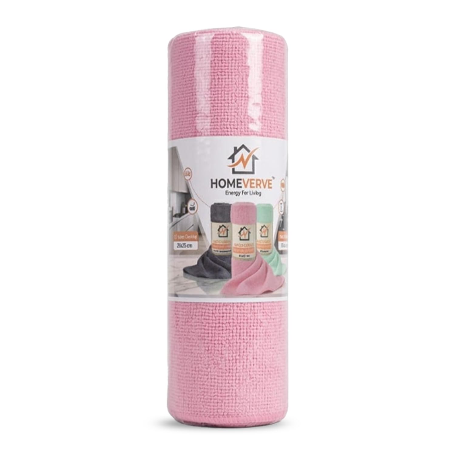  Microfiber Cleaning Cloth Roll | Reusable Multipurpose Microfiber Cleaning Towels for Kitchen Car Glass Electronics Dusting Pol