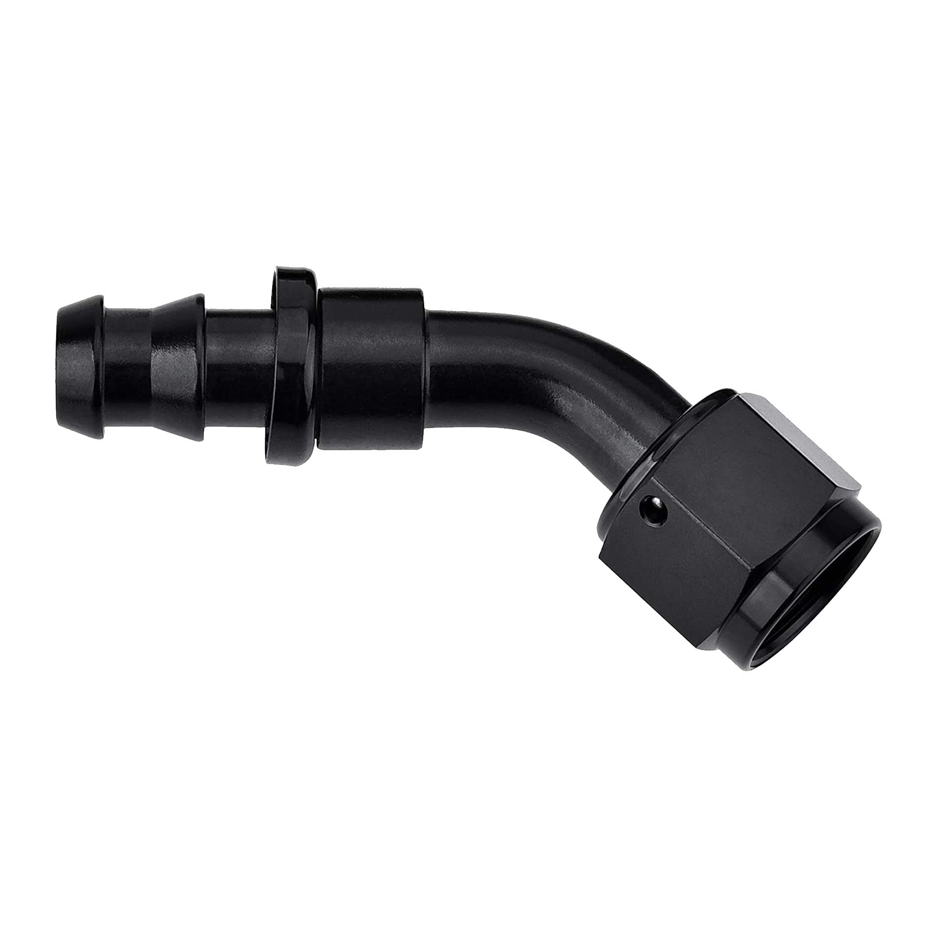 Evil Energy 4An 45 Degree Push Lock Hose Fitting End Black